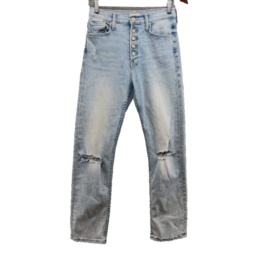 Mother The Pixie Tomcat Ankle Jeans‎ Womens 27 4 Nature Of The Game Distressed